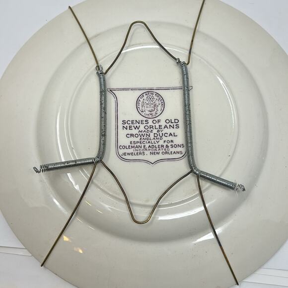 Vintage Scenes of Old New Orleans by Crown Ducal Pirates Alley Collectable Plate - Picture 9 of 10